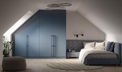 fitted sliding wardrobe, sloping ceiling fitted wardrobe