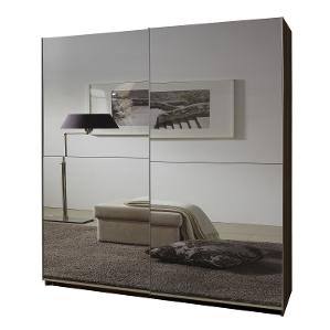 Grey mirror sliding door wardrobe, sliding door wardrobe